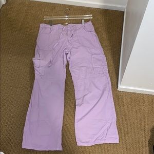 RESERVED - bundle of purple pants + pink halter